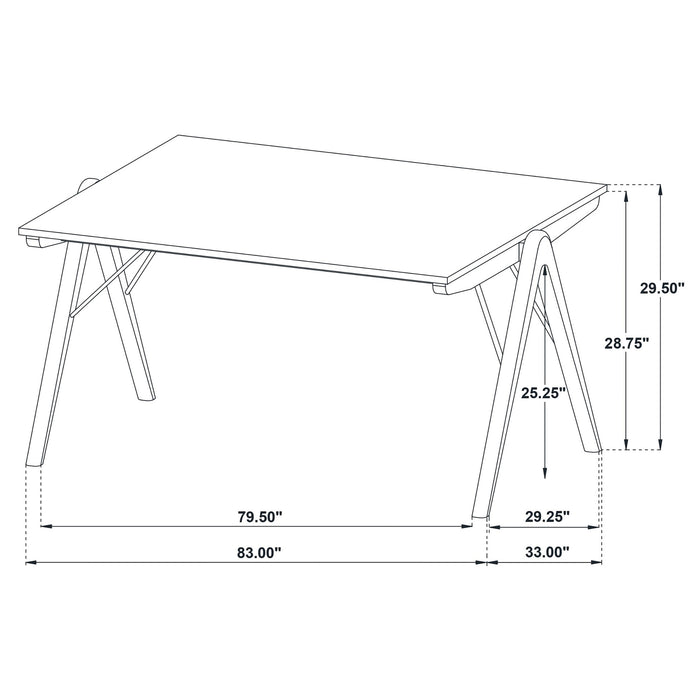 Randolph 82-inch Rectangular Dining Table Sheesham and Brown