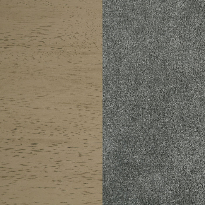 Redbridge Upholstered Side Chair Grey and Natural Oak (Set of 2)