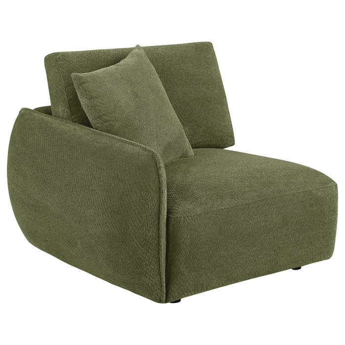 Elysia 5-piece Chenille Upholstered Modular Sectional Sofa Green