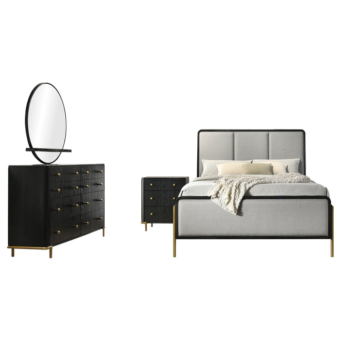 Arini 4-piece Eastern King Bedroom Set Black and Grey
