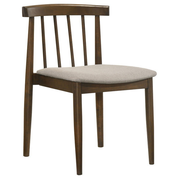 Hamlyn 5-piece Round Wood Dining Set Wheat and Walnut