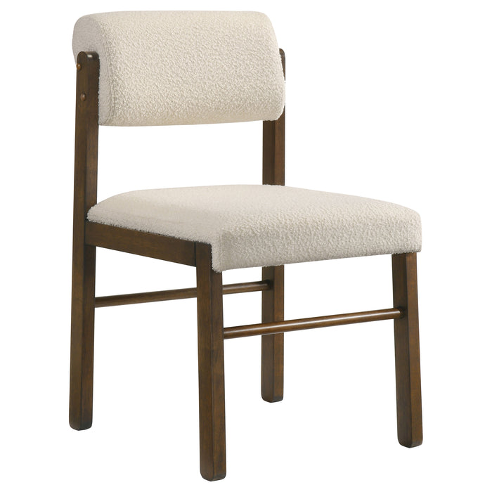 Hamlyn 5-piece Round Wood Dining Set Cream and Walnut