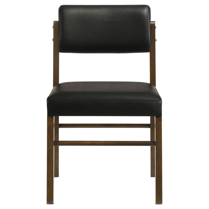 Hamlyn 5-piece Round Wood Dining Set Black and Walnut