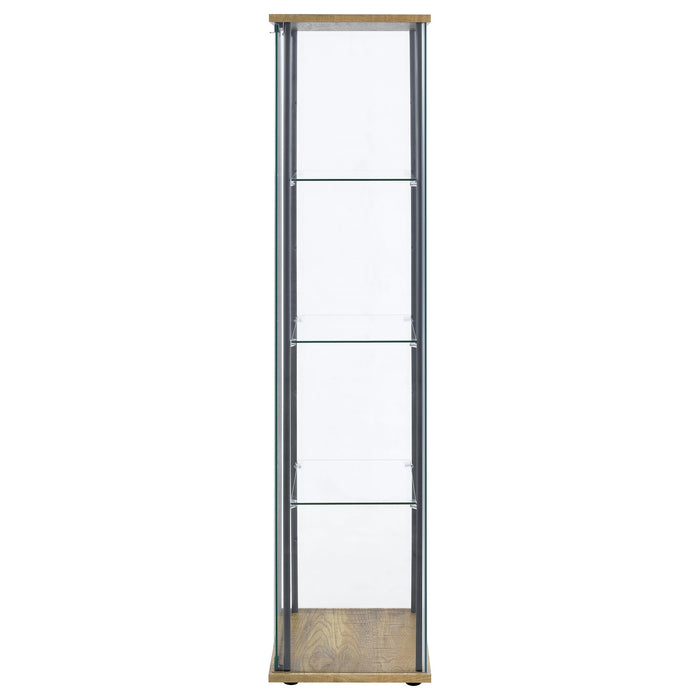 Bellatrix 3-shelf Clear Glass Curio Cabinet Mango
