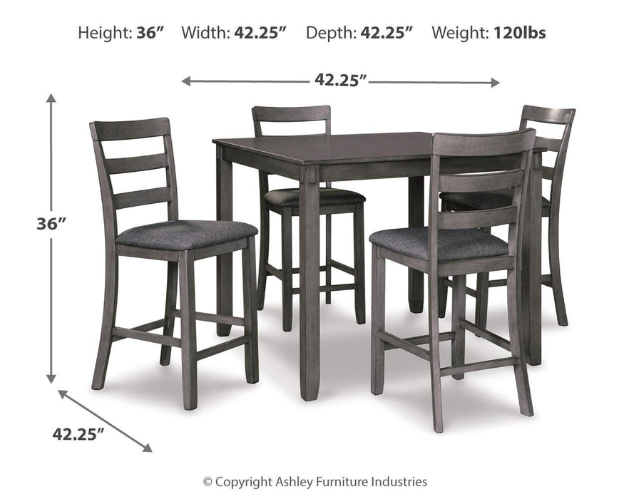 Ashley Express - Bridson Square Counter TBL Set (5/CN)