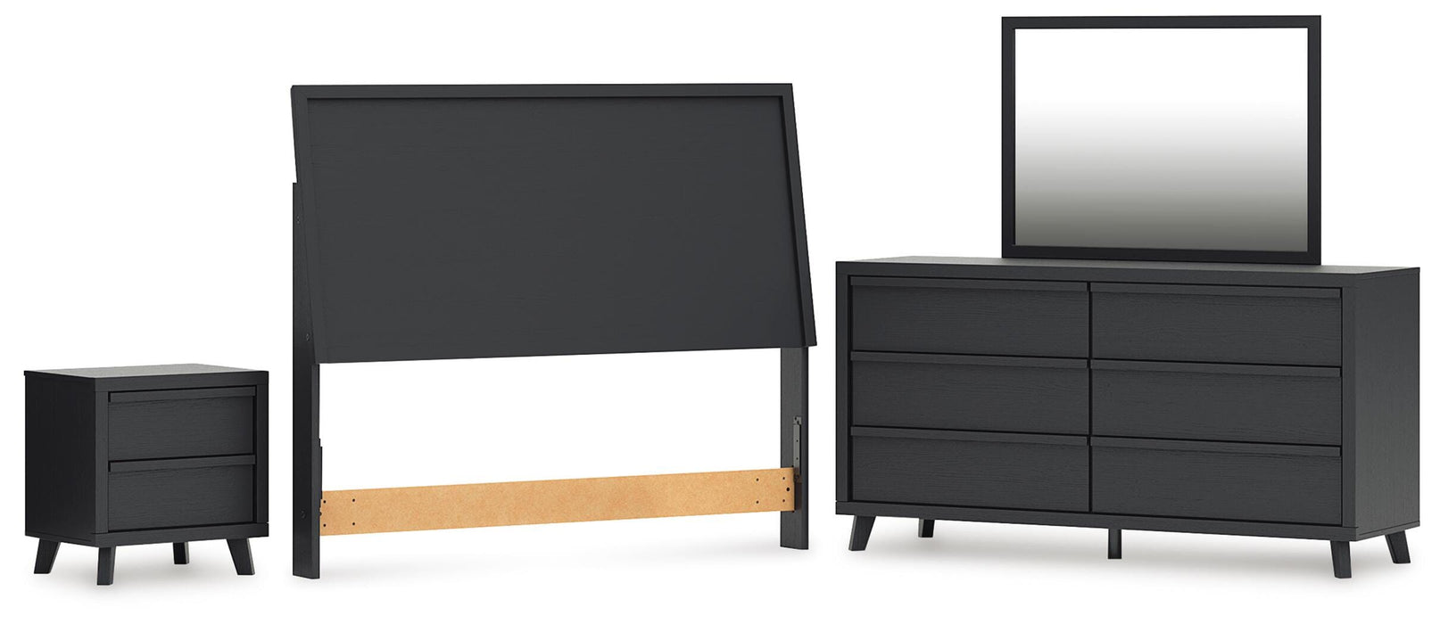 Danziar Queen Panel Headboard, Dresser, Mirror and Nightstand