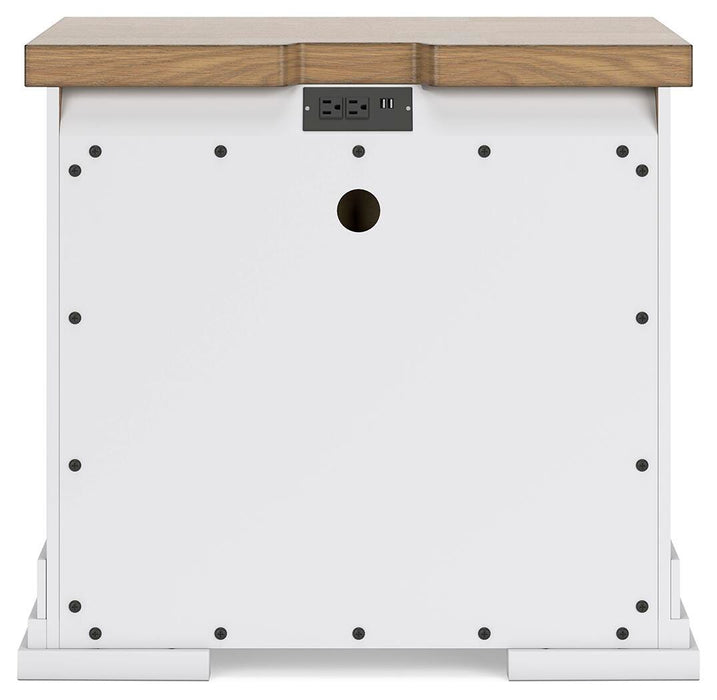 Ashbryn California King Panel Storage Bed, Dresser, Mirror and Nightstand