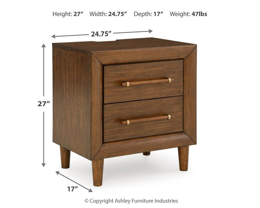 Lyncott California King Upholstered Bed, Dresser, Mirror, Chest and Nightstand