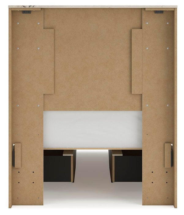 Lawroy Twin Panel Bed with Storage, Dresser, Mirror and Nightstand