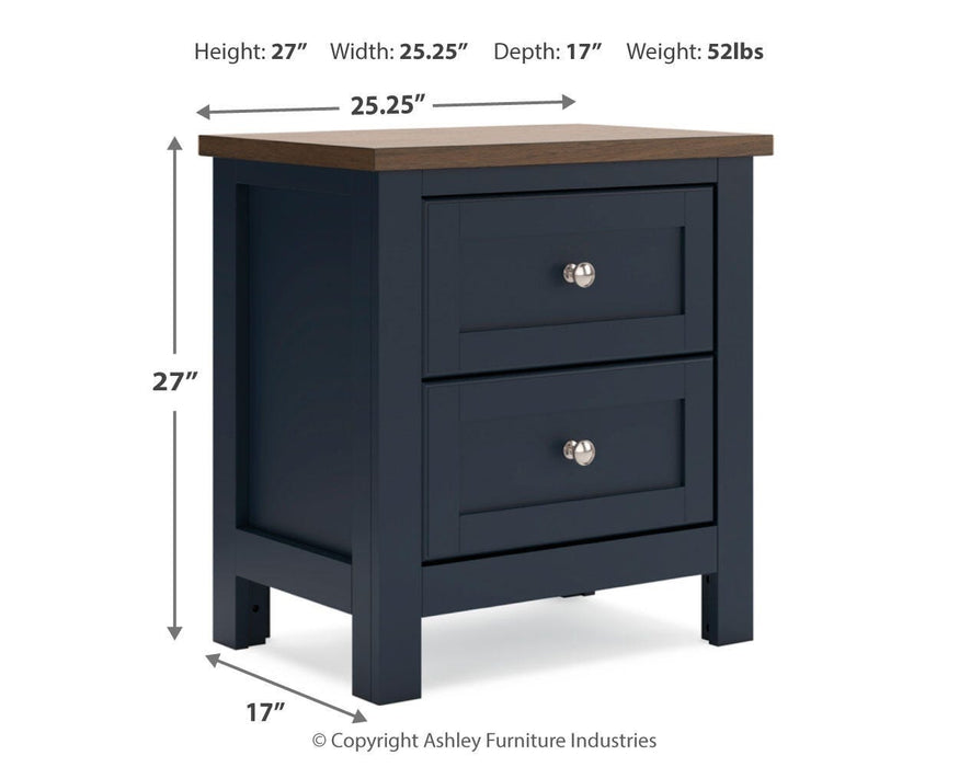 Landocken Twin Panel Headboard, Dresser, Mirror, Chest and Nightstand
