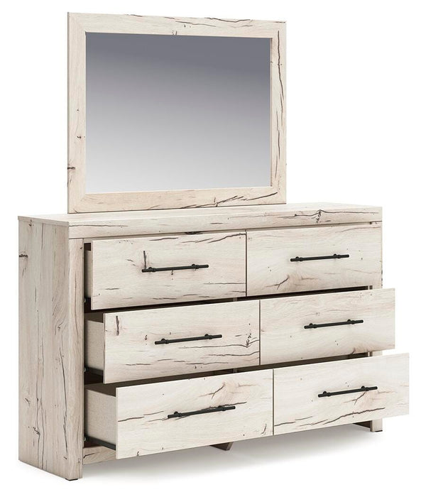 Lawroy Queen Panel Bed, Dresser, Mirror, Chest and Nightstand