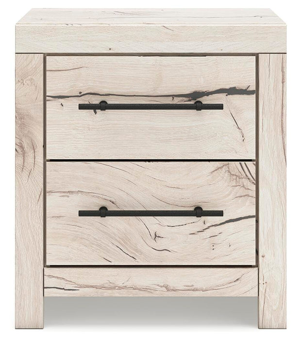 Lawroy King Panel Bed with Storage, Dresser, Mirror and Nightstand