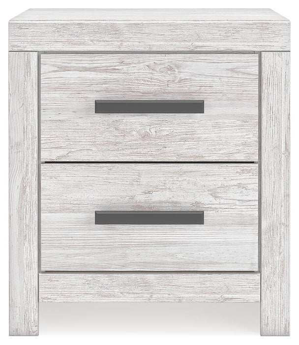 Cayboni Twin Panel Bed with Mirrored Dresser and Nightstand