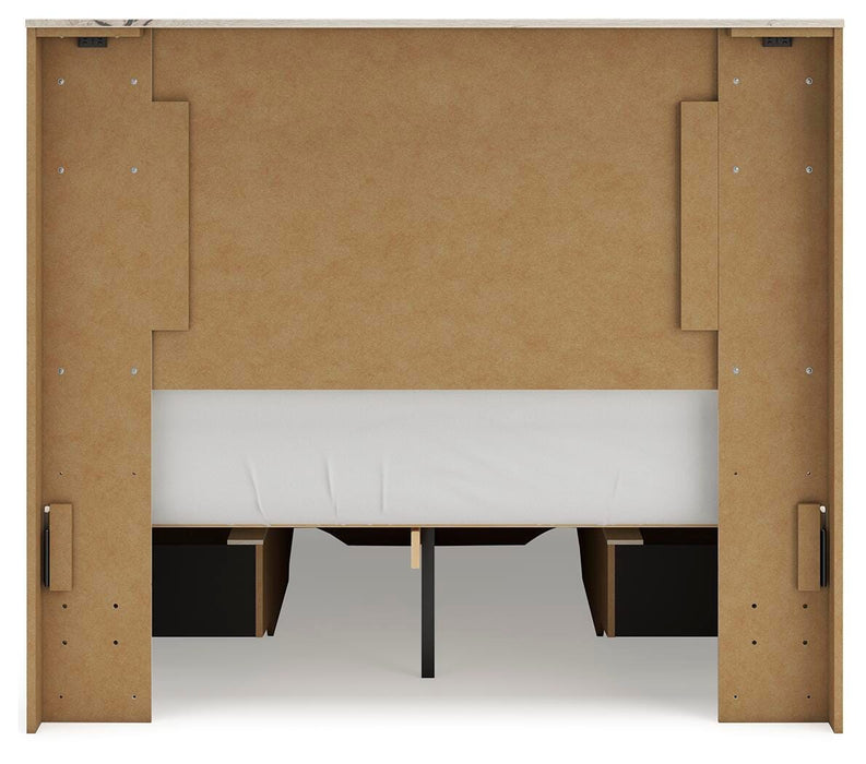 Lawroy Full Panel Storage Bed, Dresser, Mirror and Nightstand