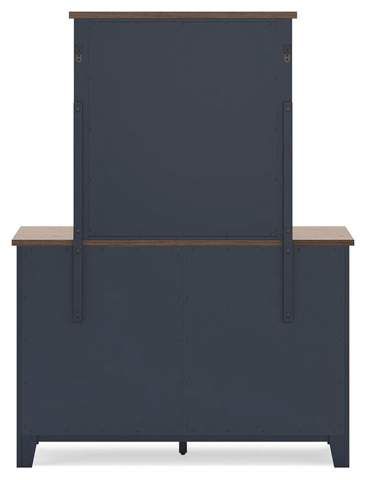 Landocken Twin Panel Bed, Dresser, Mirror and Nightstand
