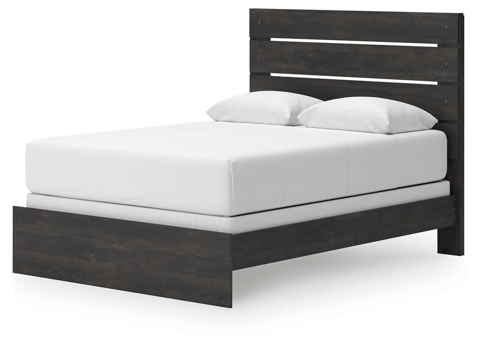 Hollivern Queen Panel Bed, Dresser and Mirror