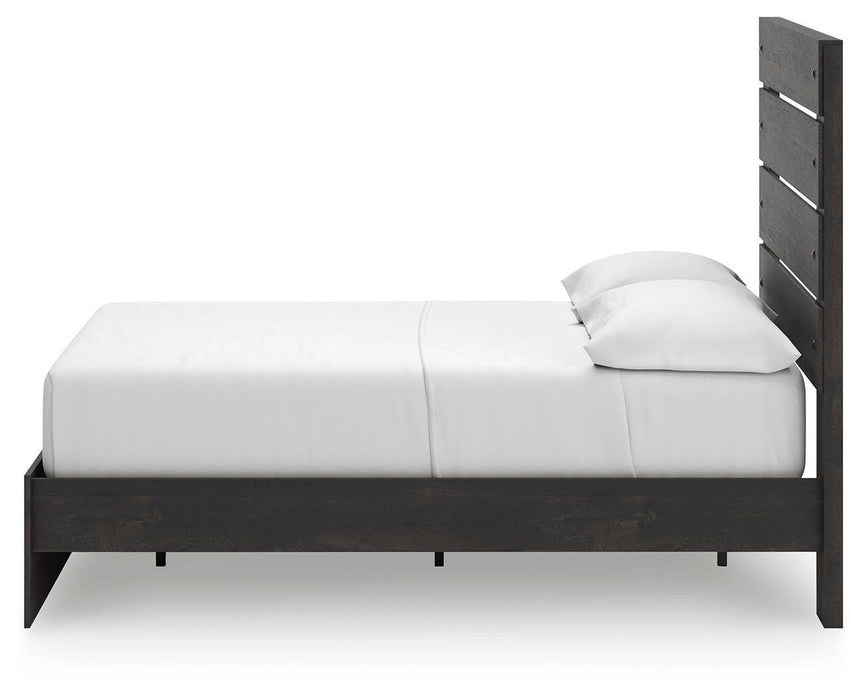 Hollivern Full Panel Storage Bed, Dresser and Mirror