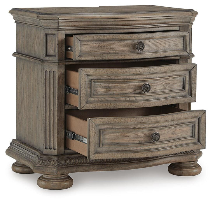 Ardenfield California King Upholstered Sleigh Bed, Dresser, Mirror, Chest and Nightstand