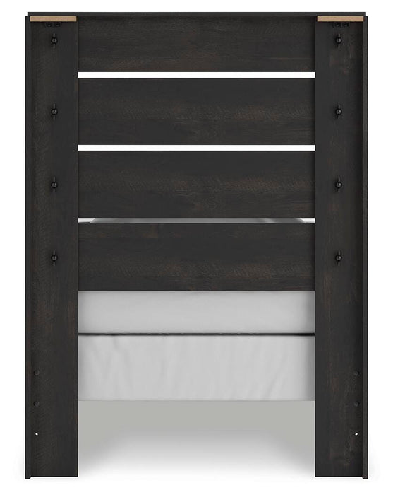 Hollivern Twin Panel Bed, Dresser, Mirror and Nightstand