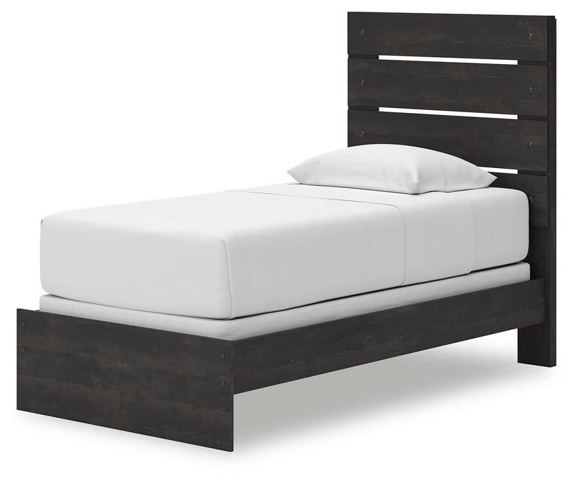 Hollivern Twin Panel Bed, Dresser, Mirror and Nightstand