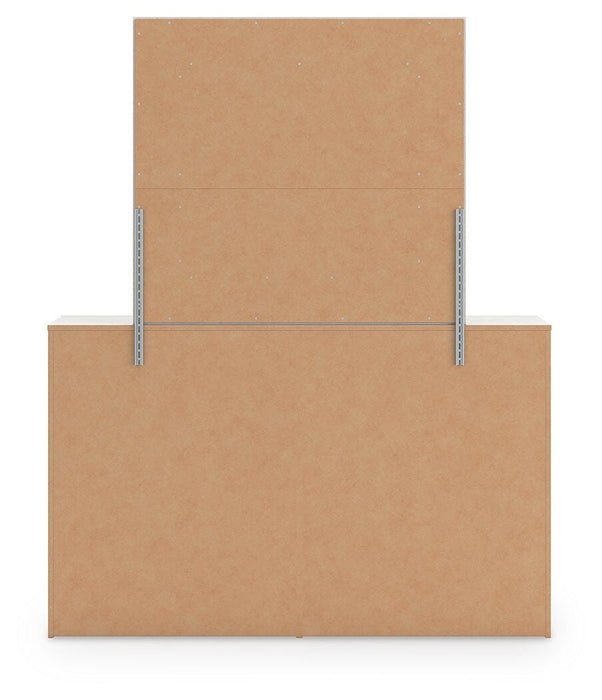 Zuraleus King Upholstered Panel Platform Bed, Dresser, Mirror, Chest and Nightstand