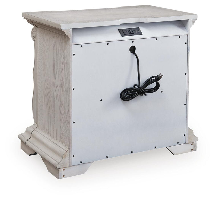 Bruchandi California King Upholstered Panel Bed with Mirrored Dresser and Nightstand