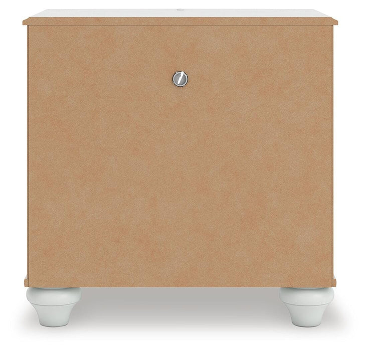 Kozlani Full Upholstered Panel Bed, Dresser, Mirror and Nightstand