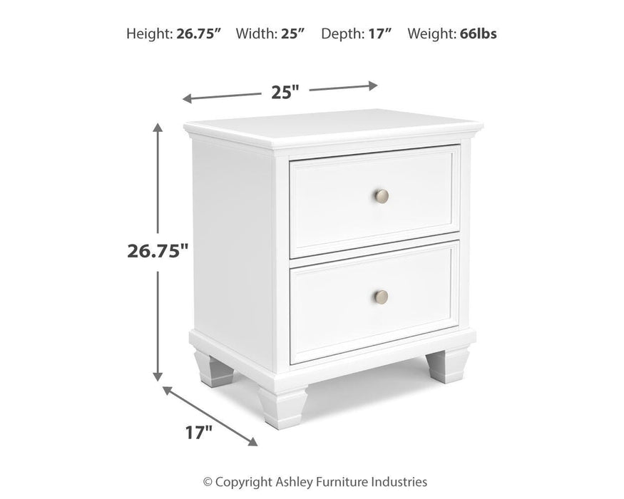 Fortman California King Panel Storage Bed, Dresser, Mirror and Nightstand