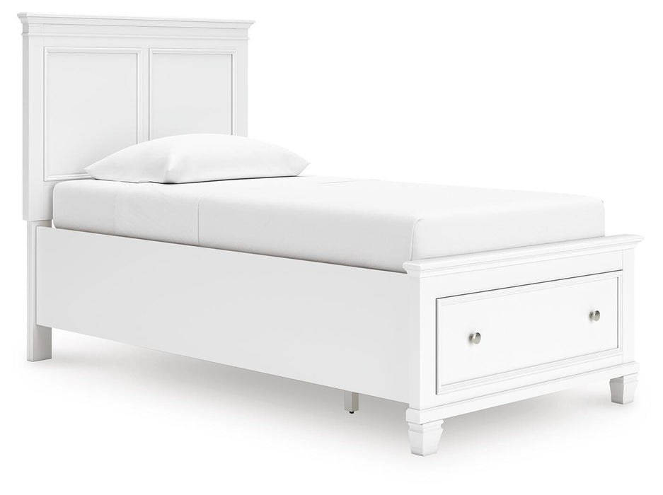 Fortman Twin Panel Storage Bed, Dresser and Mirror
