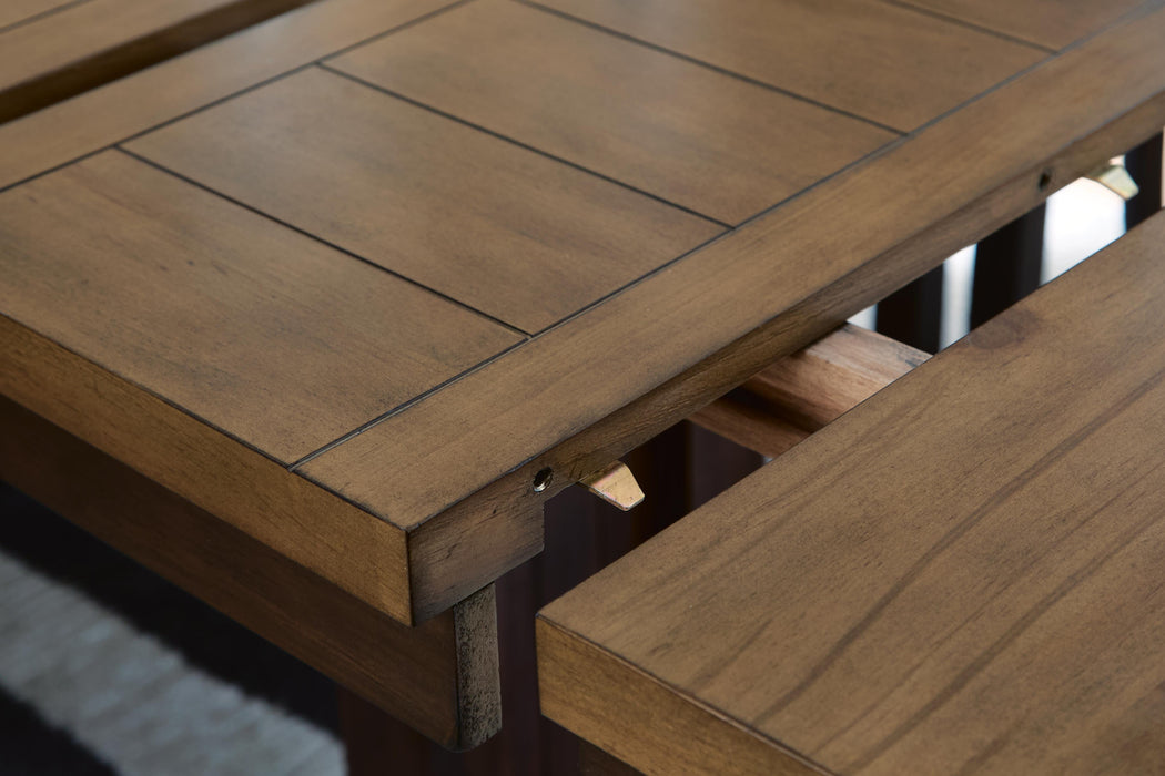 Rylandeen Counter Height Dining Table and 8 Barstools