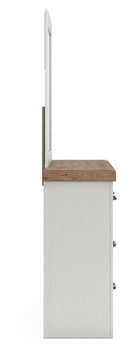 Savonport King Panel Storage Bed, Dresser and Mirror