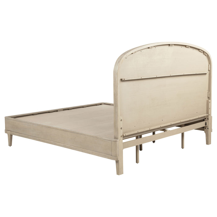 Lucaire California King Upholstered Panel Bed Sandstone