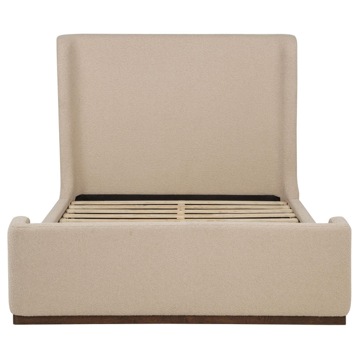 Nala Queen Fabric Upholstered Platform Bed Tan