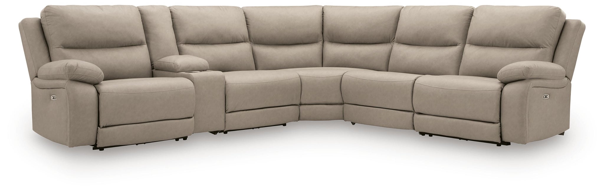 Narwhal Place 6-Piece Reclining Sectional with Storage Console