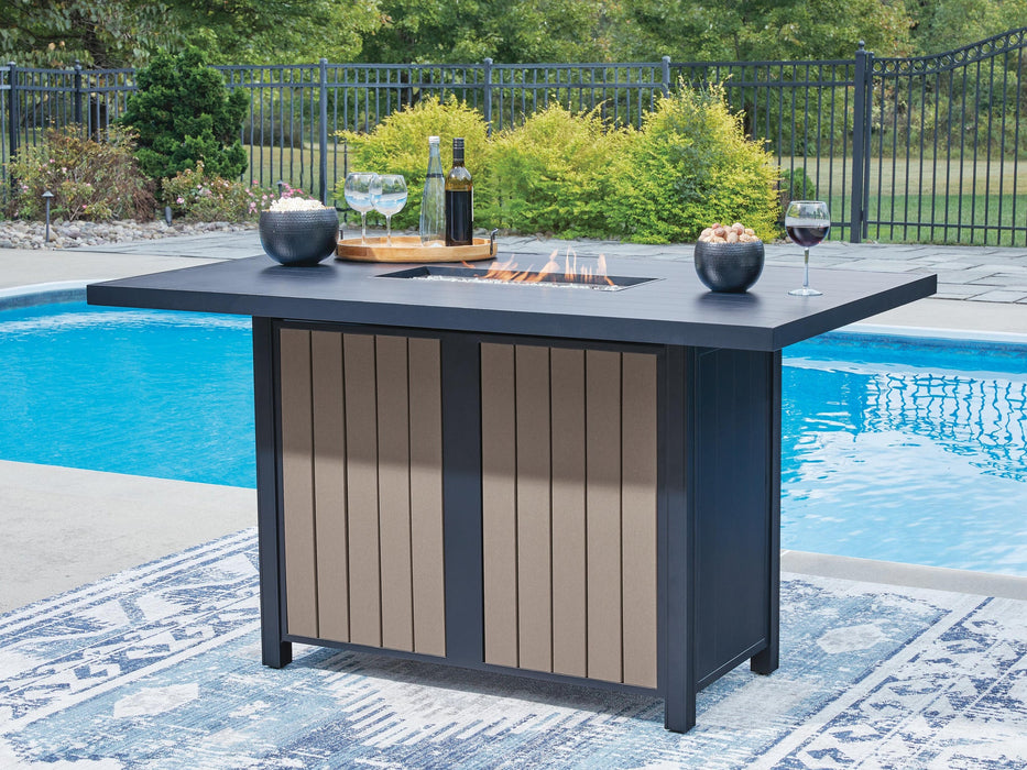 East Beach RECT Bar Table w/Fire Pit