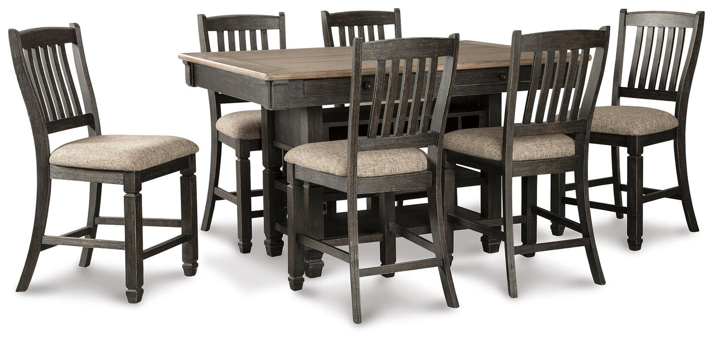 Tyler Creek Counter Height Dining Table and 6 Barstools