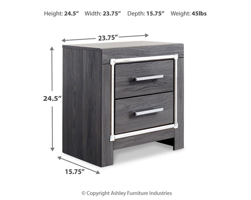 Lodanna Queen Panel Bed with Mirrored Dresser, Chest and Nightstand
