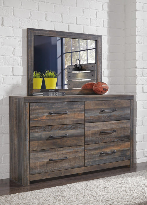 Drystan Full Bookcase Headboard, Dresser, Mirror, Chest and Nightstand