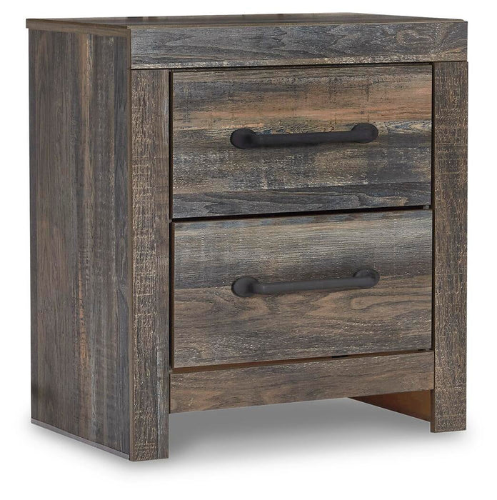 Drystan King Panel Bed with 2 Storage Drawers, Dresser, Mirror, Chest and Nightstand