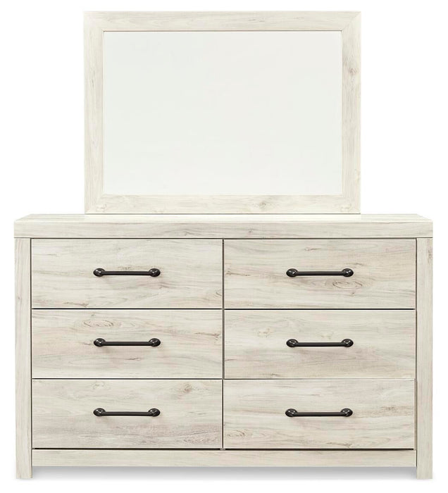 Cambeck Queen Panel Bed with Mirrored Dresser