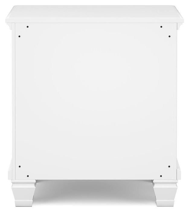 Fortman Twin Panel Bed with Mirrored Dresser and Nightstand