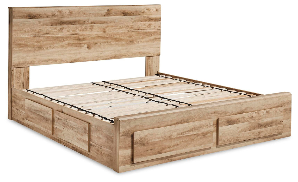 Hyanna Queen Panel Storage Bed with 2 Under Bed Storage Drawer, Dresser, Mirror, Chest and Nightstand