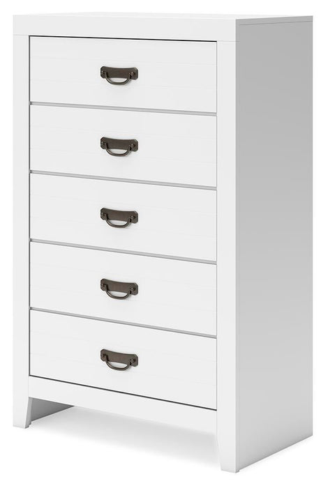 Binterglen King Panel Bed, Dresser, Mirror, Chest and Nightstand
