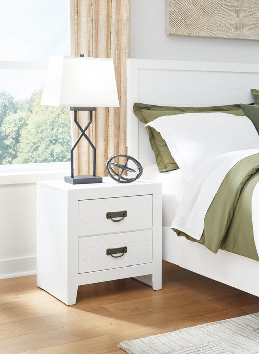 Binterglen Twin Panel Bed with Mirrored Dresser and Nightstand