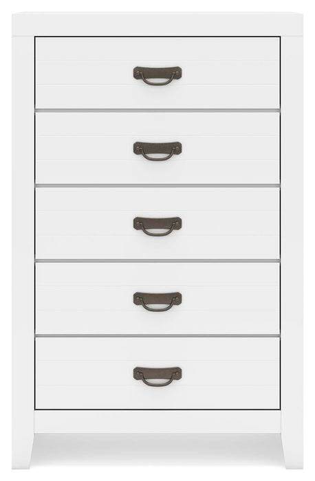 Binterglen Twin Panel Bed, Dresser, Mirror, Chest and Nightstand