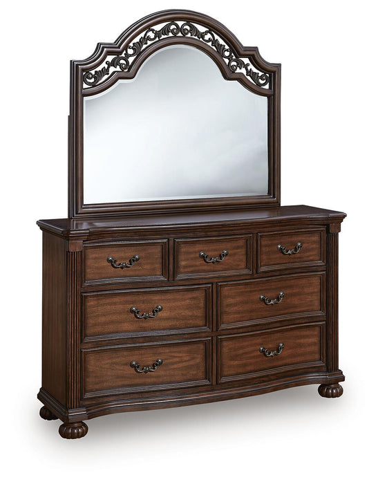Lavinton King Poster Bed, Dresser, Mirror, Chest and Nightstand