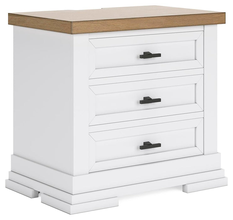 Ashbryn King Panel Storage Bed, Dresser, Mirror, Chest and Nightstand