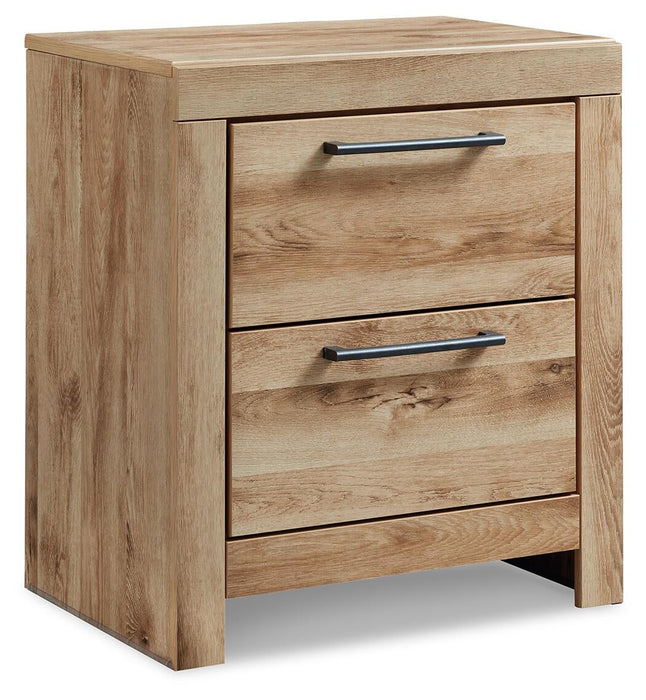 Hyanna King Panel Storage Bed with 1 Under Bed Storage Drawer, Dresser, Mirror, Chest and Nightstand