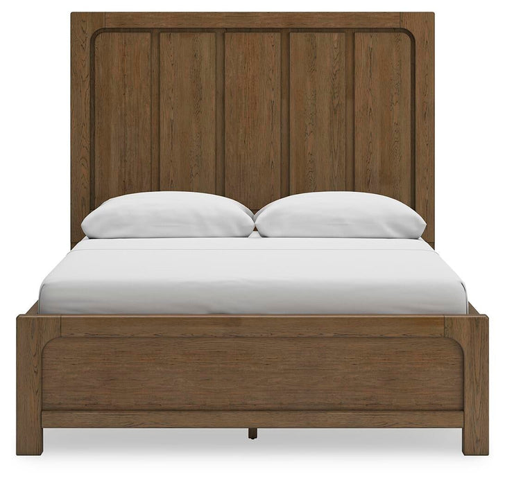 Cabalynn Queen Panel Bed with Storage with Mirrored Dresser and Nightstand