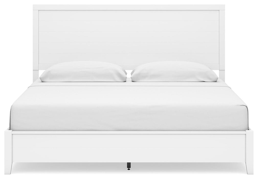 Binterglen King Panel Bed with Mirrored Dresser